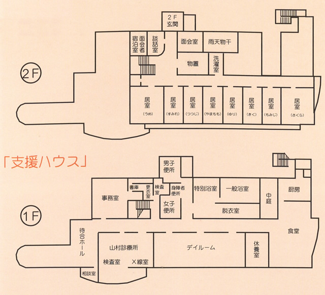 支援ハウス配置図