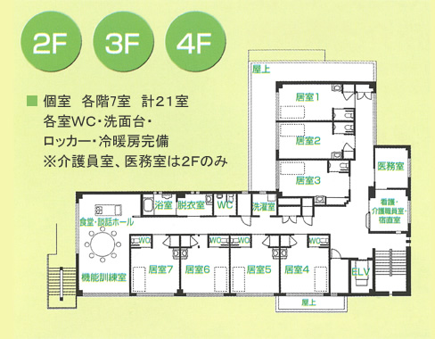 間取り図2F・3F・4F